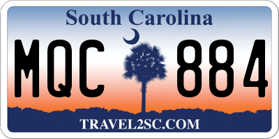 SC license plate MQC884