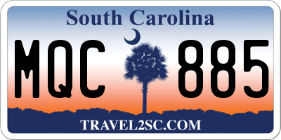 SC license plate MQC885