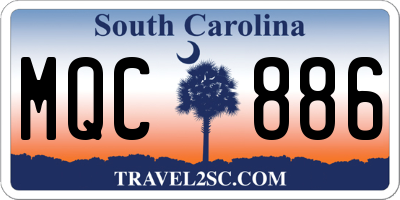 SC license plate MQC886