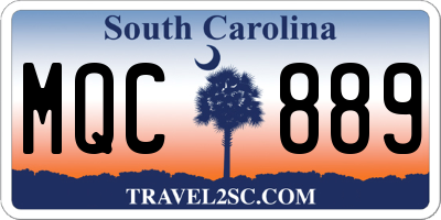 SC license plate MQC889