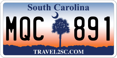 SC license plate MQC891