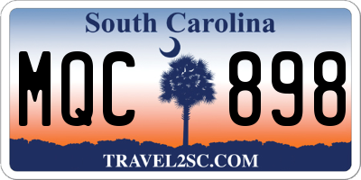 SC license plate MQC898