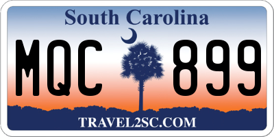 SC license plate MQC899