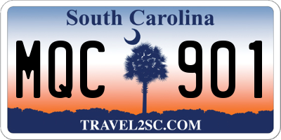 SC license plate MQC901