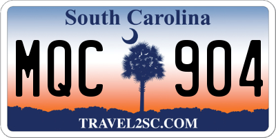 SC license plate MQC904