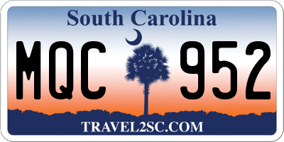 SC license plate MQC952