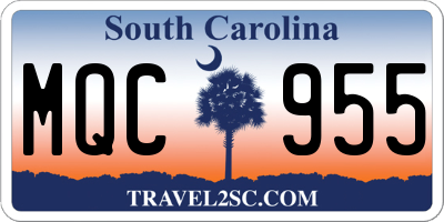 SC license plate MQC955