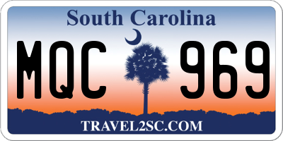 SC license plate MQC969