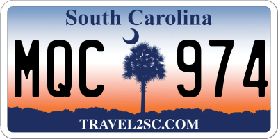 SC license plate MQC974