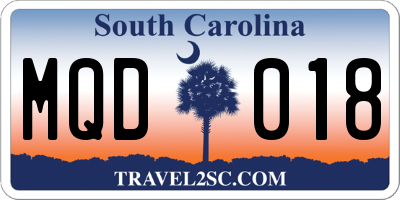 SC license plate MQD018