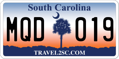 SC license plate MQD019