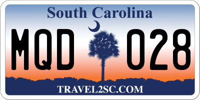 SC license plate MQD028