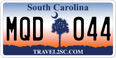 SC license plate MQD044
