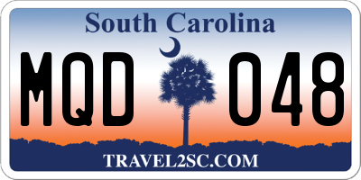 SC license plate MQD048