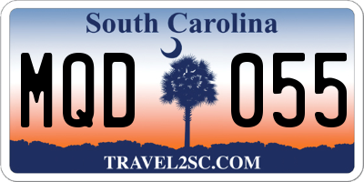 SC license plate MQD055