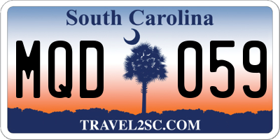 SC license plate MQD059