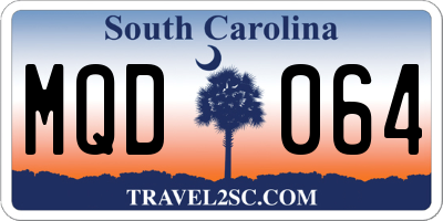 SC license plate MQD064