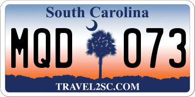 SC license plate MQD073