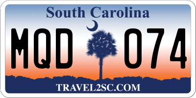SC license plate MQD074