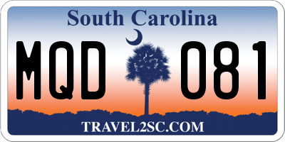 SC license plate MQD081