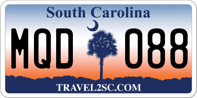 SC license plate MQD088