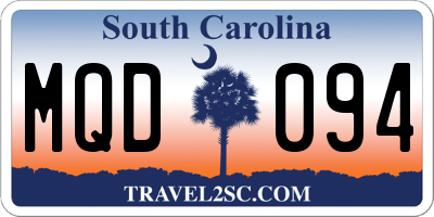 SC license plate MQD094