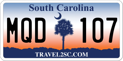 SC license plate MQD107