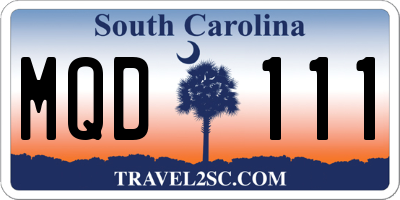 SC license plate MQD111