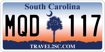 SC license plate MQD117