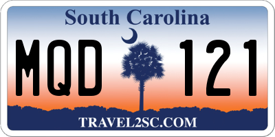 SC license plate MQD121