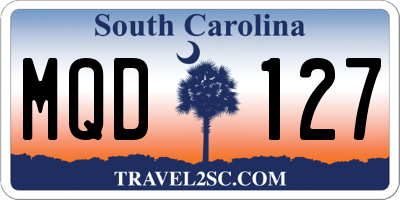 SC license plate MQD127