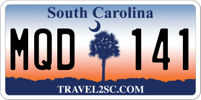 SC license plate MQD141