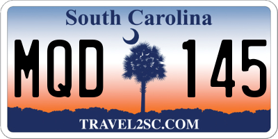 SC license plate MQD145