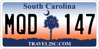 SC license plate MQD147