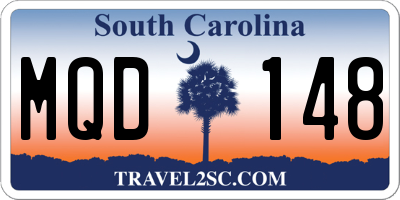 SC license plate MQD148
