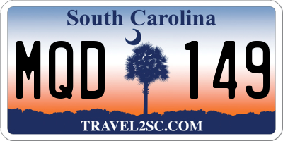 SC license plate MQD149