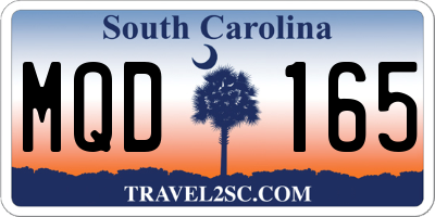 SC license plate MQD165
