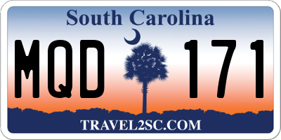 SC license plate MQD171