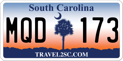 SC license plate MQD173