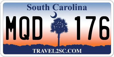 SC license plate MQD176