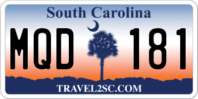 SC license plate MQD181