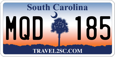 SC license plate MQD185