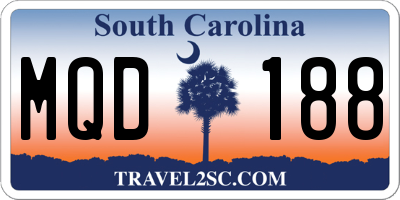 SC license plate MQD188