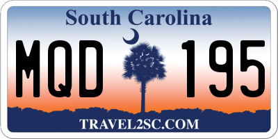 SC license plate MQD195