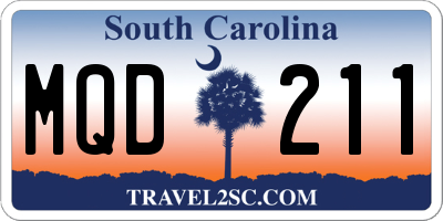 SC license plate MQD211