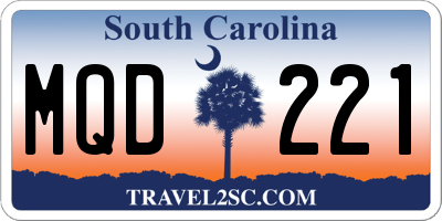 SC license plate MQD221