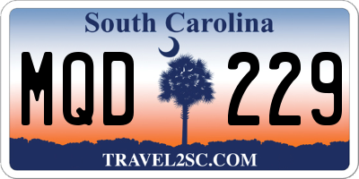 SC license plate MQD229