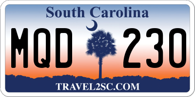 SC license plate MQD230