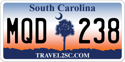 SC license plate MQD238