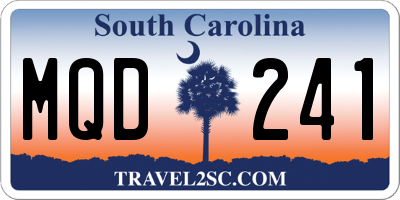 SC license plate MQD241